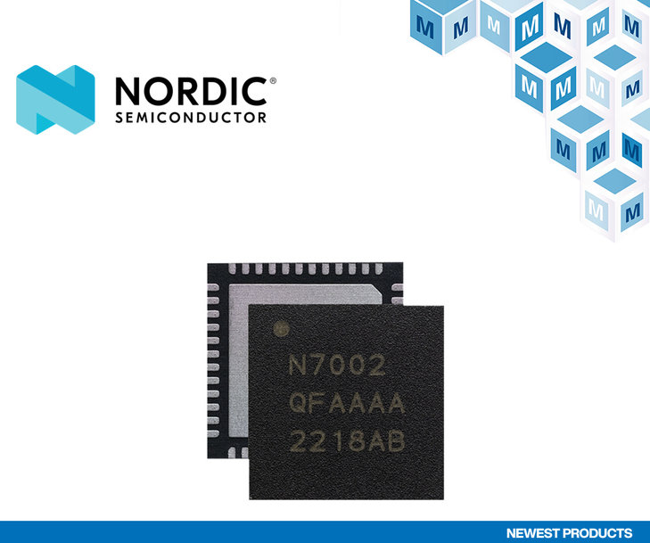 Nordic Semiconductor's nRF7002 Wi-Fi 6 Companion IC, Now at Mouser, Supports Range of Wireless Protocols for Smart Home and Sensor Applications